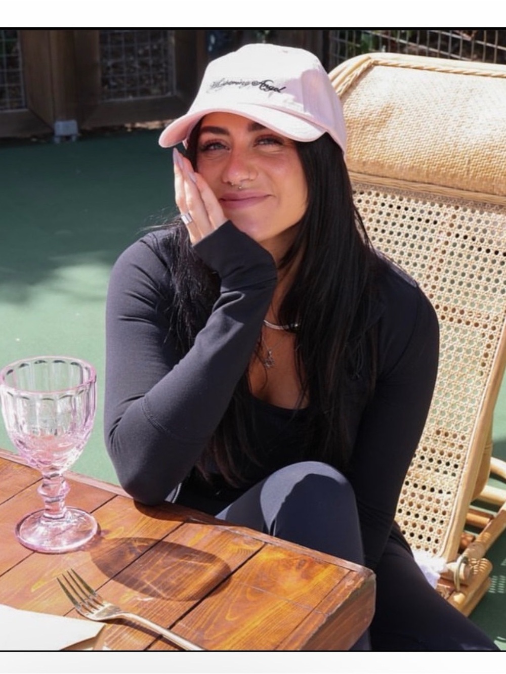 NWOT Whispering Angel Rose Baseball Cap